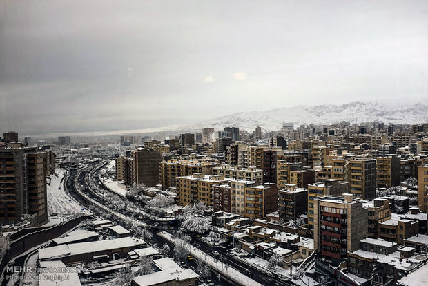 Spring snow in Tabriz