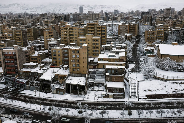 Spring snow in Tabriz