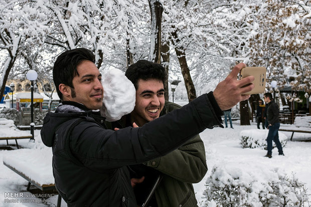 Spring snow in Tabriz