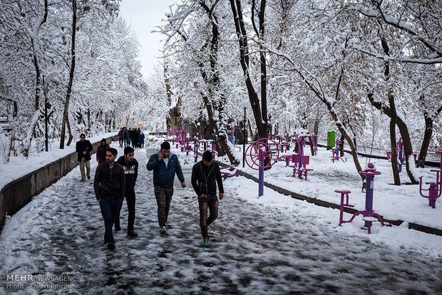 Spring snow in Tabriz