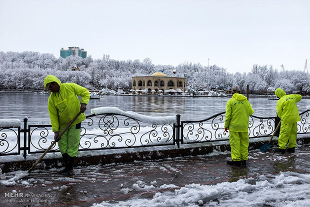 Spring snow in Tabriz