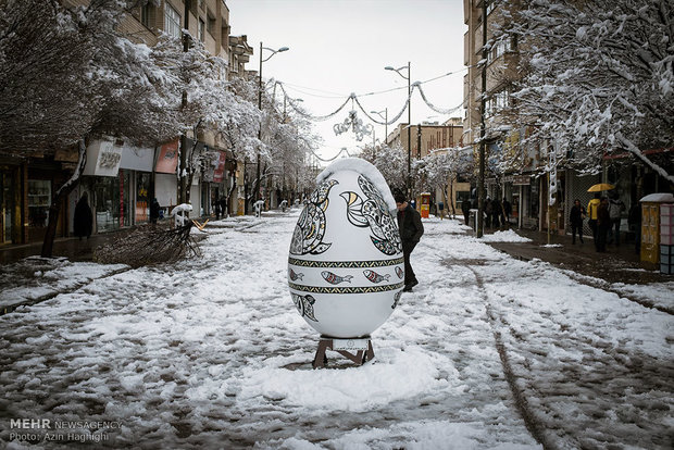Spring snow in Tabriz