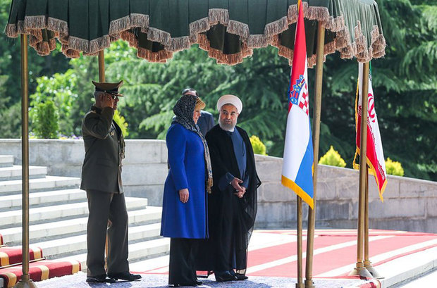 Rouhani officially welcomes Croatian president