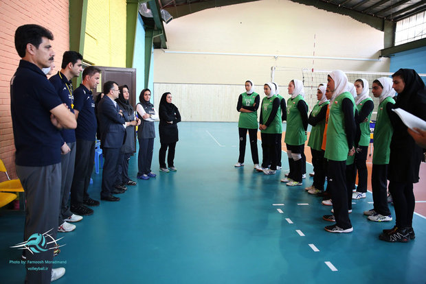 Iran’s women national junior volleyball team training 