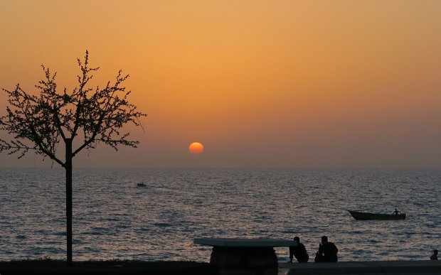 Sunset in Bushehr port