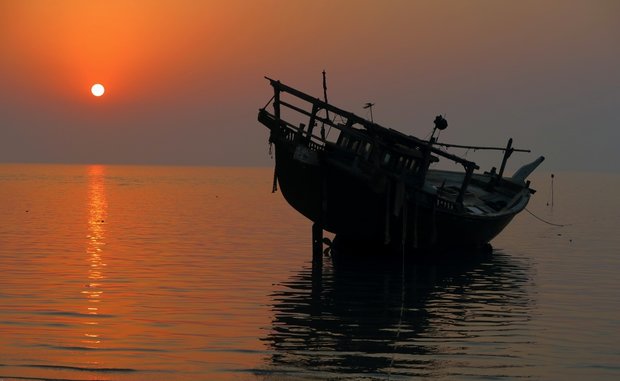 Sunset in Bushehr port