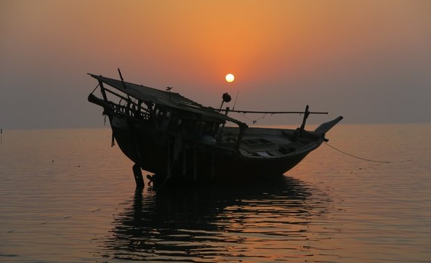 Sunset in Bushehr port