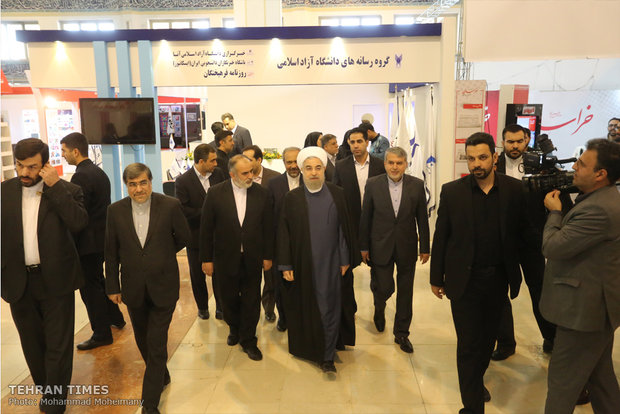 President Hassan Rouhani visits Press Exhibition