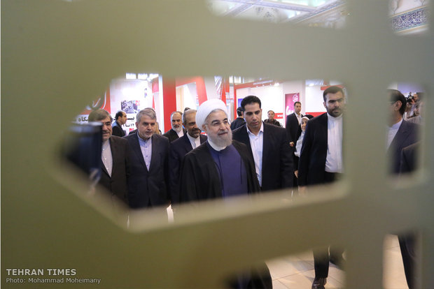 President Hassan Rouhani visits Press Exhibition