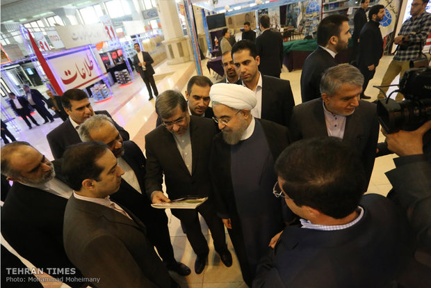 President Hassan Rouhani visits Press Exhibition