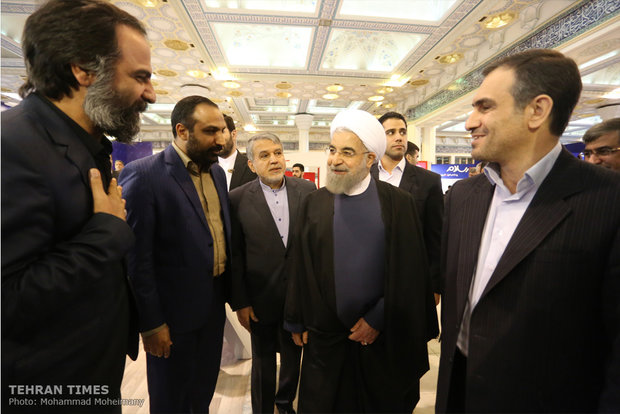 President Hassan Rouhani visits Press Exhibition