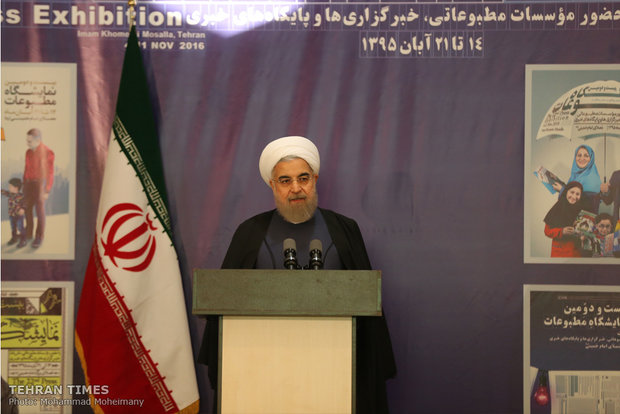 President Hassan Rouhani visits Press Exhibition