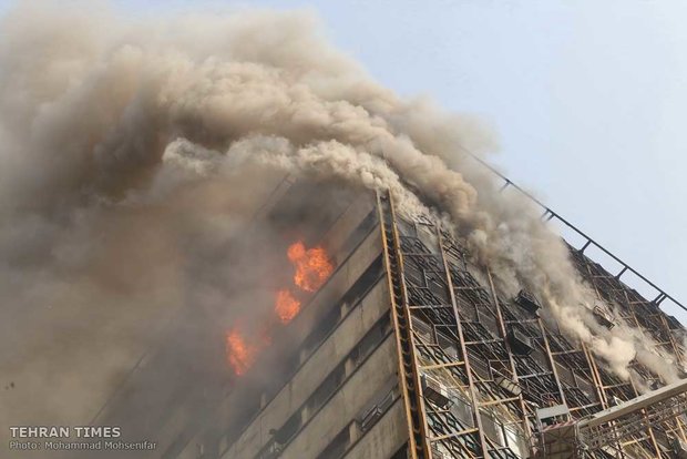 Plasco Building collapses after massive blaze
