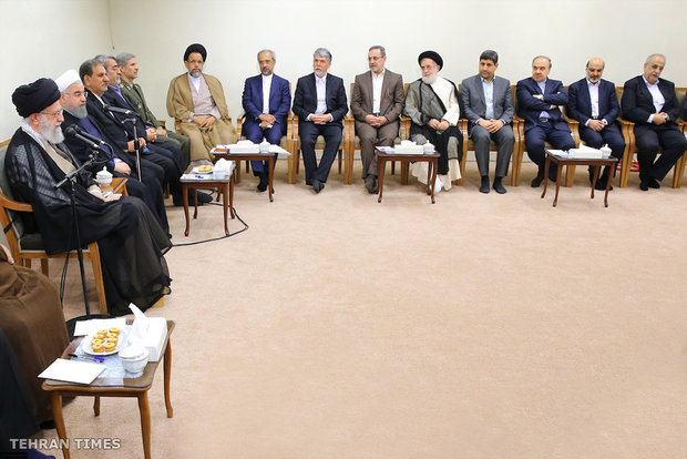 President and his cabinet meet's Ayatollah Khamenei