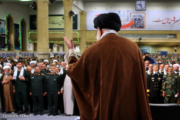 Basij commanders and forces meet with Ayatollah Khamenei