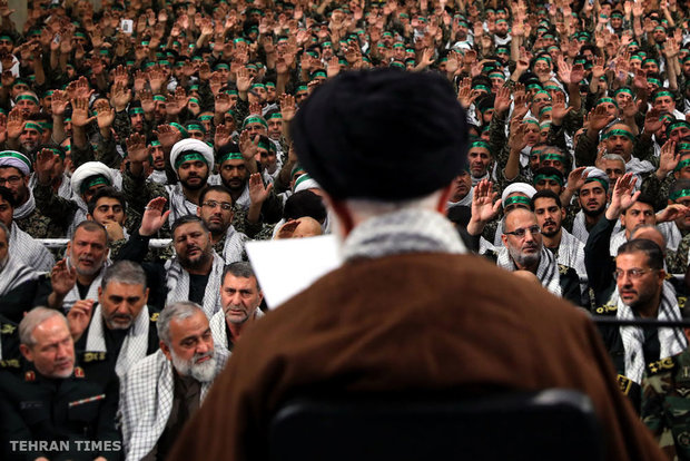 Basij commanders and forces meet with Ayatollah Khamenei