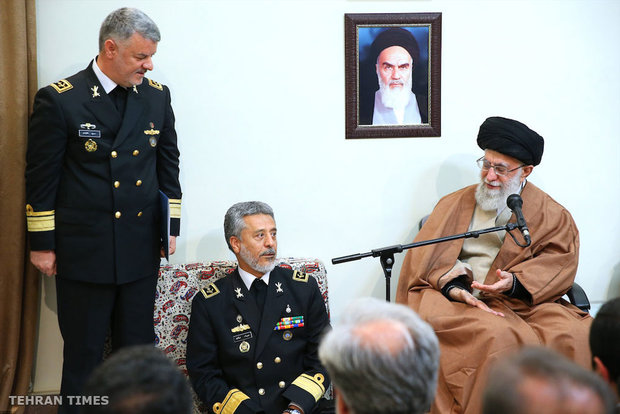 Commanders and officials of the Naval Forces meet with Ayatollah Khamenei