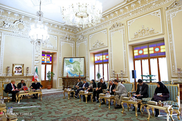 Iran's Larijani meets Boris Johnson
