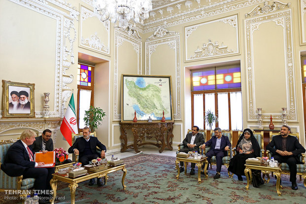 Iran's Larijani meets Boris Johnson