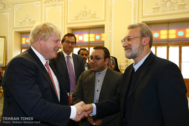 Iran's Larijani meets Boris Johnson
