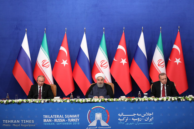 Press conference of Tehran Trilateral Summit on Syria