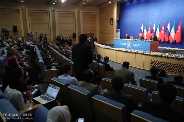 Press conference of Tehran Trilateral Summit on Syria