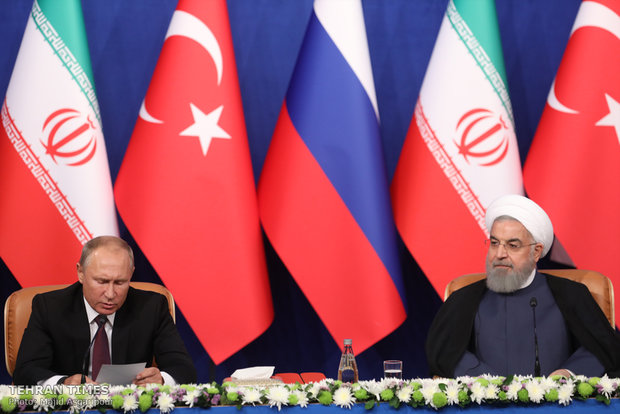 Press conference of Tehran Trilateral Summit on Syria