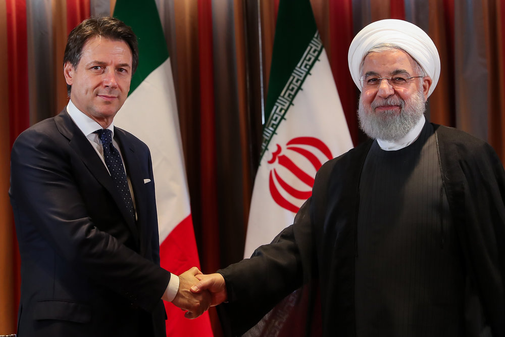 President Rouhani met with Italian Prime Minister Giuseppe Conte on the sidelines of UN General Assembly session in New York on September 26, 2018.