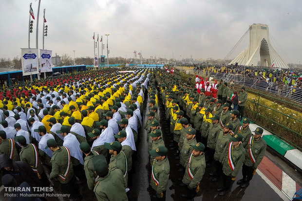 Rouhani addresses participants at Feb. 11 rallies