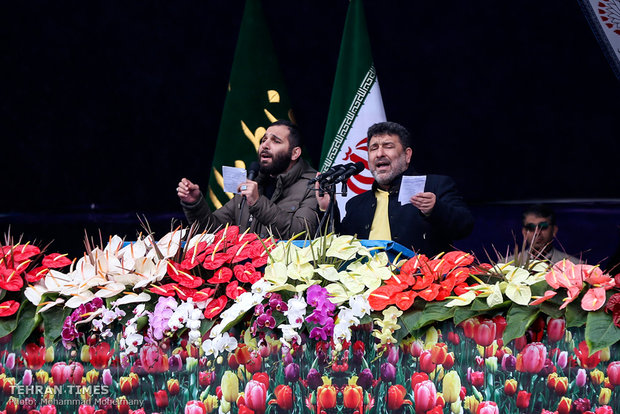 Rouhani addresses participants at Feb. 11 rallies