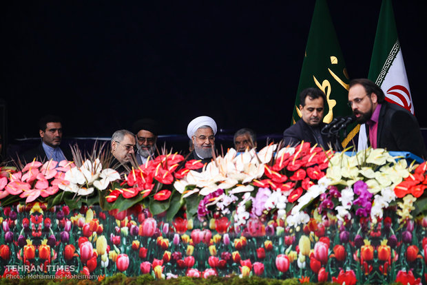 Rouhani addresses participants at Feb. 11 rallies