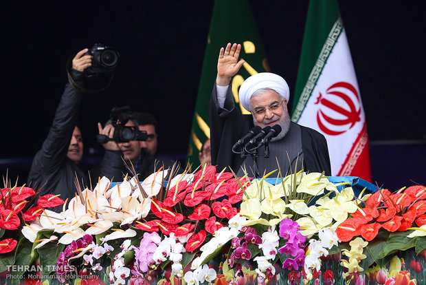 Rouhani addresses participants at Feb. 11 rallies