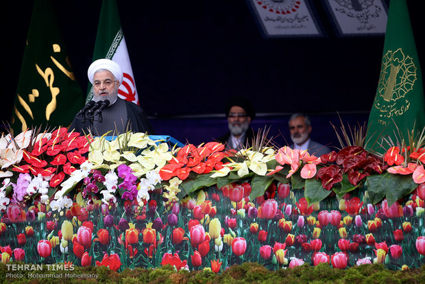 Rouhani addresses participants at Feb. 11 rallies