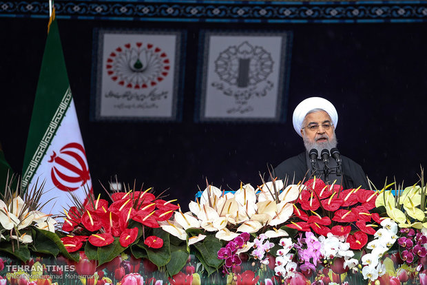 Rouhani addresses participants at Feb. 11 rallies