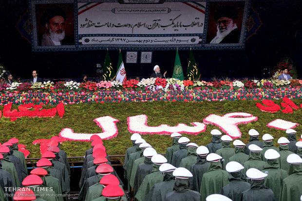 Rouhani addresses participants at Feb. 11 rallies