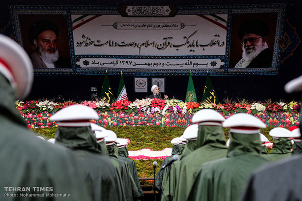 Rouhani addresses participants at Feb. 11 rallies