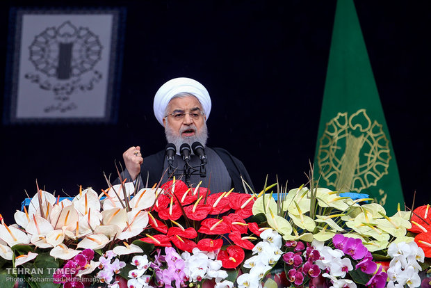 Rouhani addresses participants at Feb. 11 rallies
