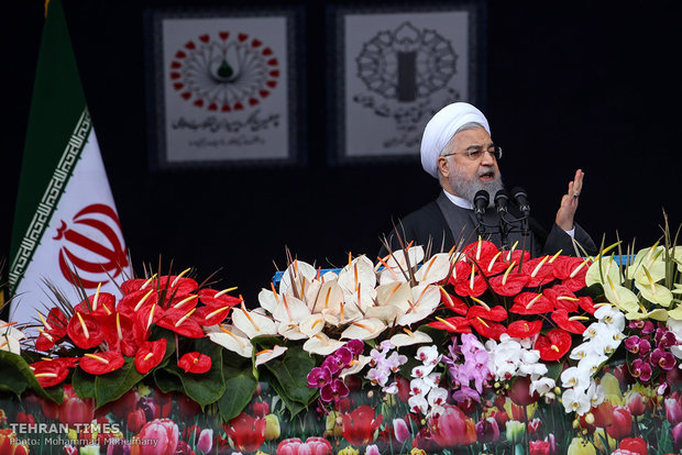 Rouhani addresses participants at Feb. 11 rallies