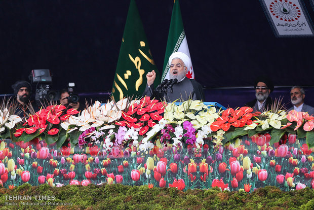 Rouhani addresses participants at Feb. 11 rallies