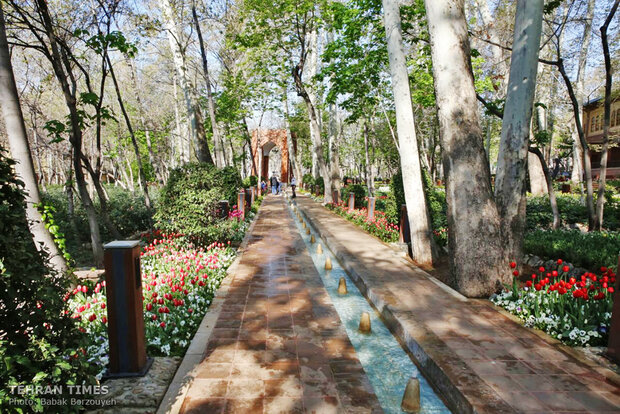 A spring day at Iranian Art Museum Garden  