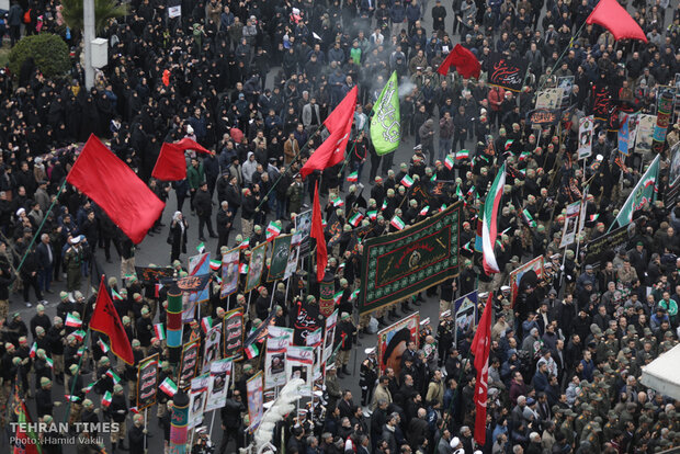 Thousands march in Tehran to commemorate martyrdom of top general Qassem Soleimani