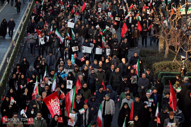 Packed crowds attend funeral procession of top military commander Qasem Soleimani in Tehran 
