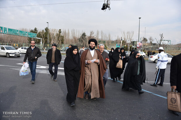 People come together for Tehran’s Friday prayers