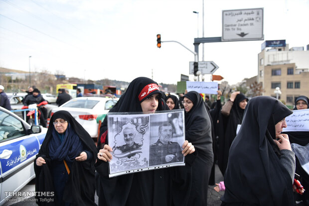 People come together for Tehran’s Friday prayers