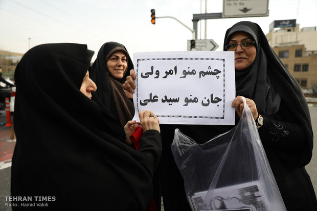 People come together for Tehran’s Friday prayers