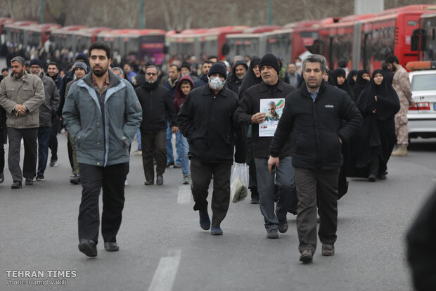 People come together for Tehran’s Friday prayers