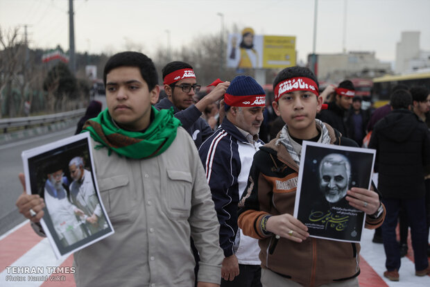 People come together for Tehran’s Friday prayers