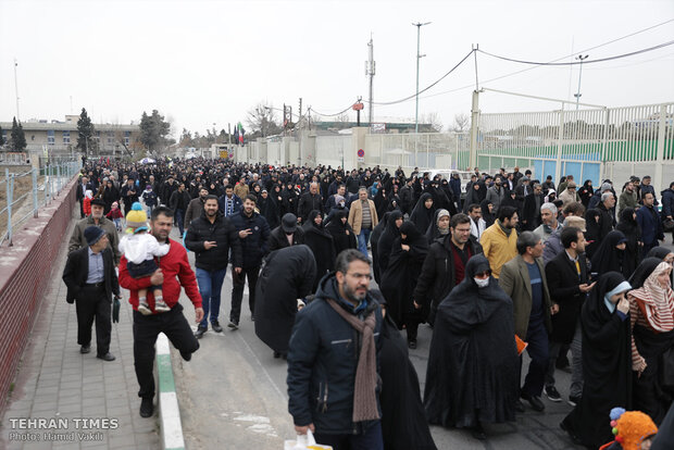 People come together for Tehran’s Friday prayers