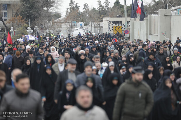 People come together for Tehran’s Friday prayers