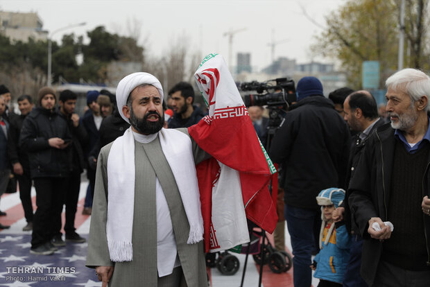 People come together for Tehran’s Friday prayers